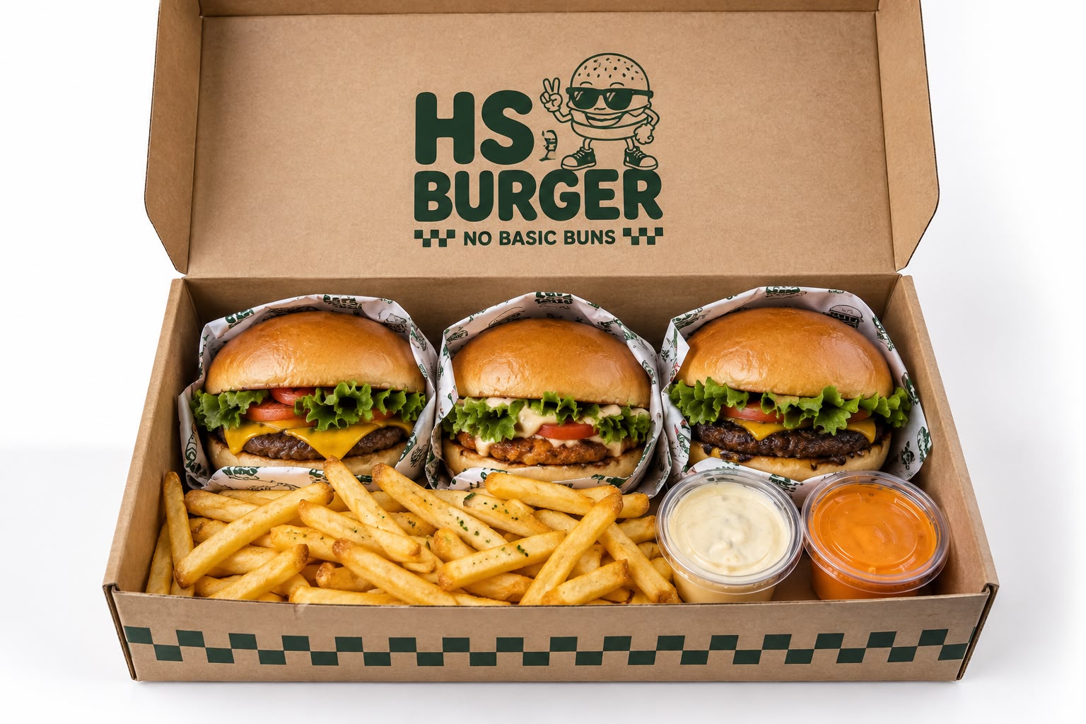 3 pcs Burger Combo